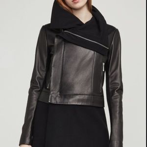 BCBGMAXAZRIA Ariane Leather Wrap Coat XXS